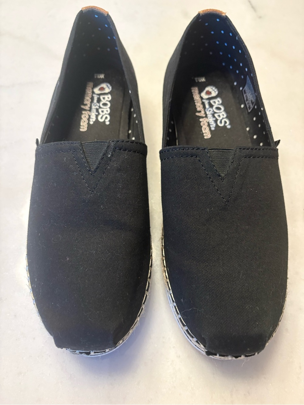 Skechers BOBS Black Canvas Espadrilles
